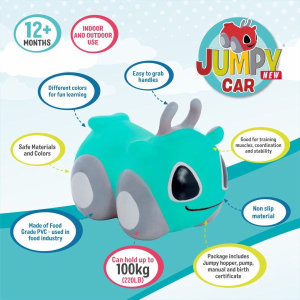 Masinuta pentru sarit Jumpy - Car Mint - imagine 2