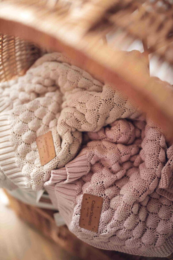Paturica Bebe Bambus Soft - Rose - imagine 6