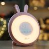 Lampa Wake Up copii  cu lumina veghe  ceas si alarma muzicala -  IEPURAS Roz - imagine 2