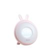 Lampa Wake Up copii  cu lumina veghe  ceas si alarma muzicala -  IEPURAS Roz