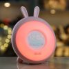 Lampa Wake Up copii  cu lumina veghe  ceas si alarma muzicala -  IEPURAS Roz - imagine 3