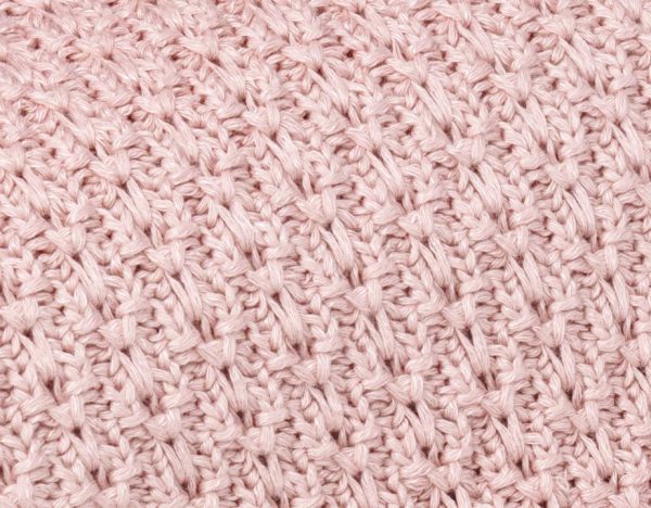 Paturica Bebe bambus si bumbac Chain 80x100 - Powder Pink - imagine 2