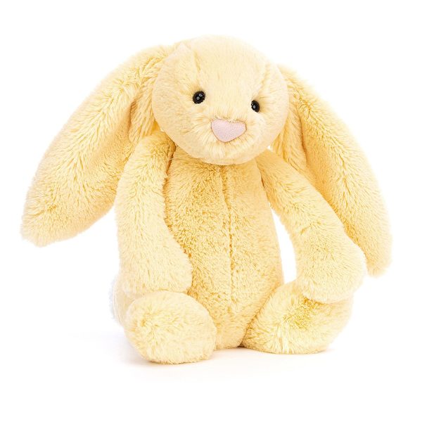 Iepuras Jellycat Bashfull Lemon- Medium 31 cm Personalizabil