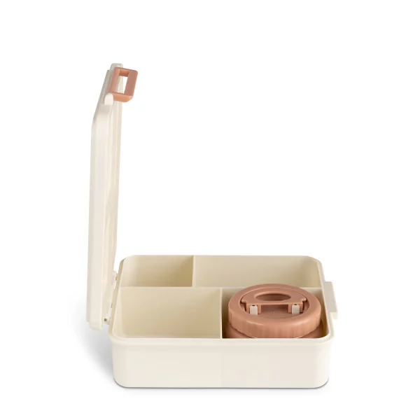 Caserola Tritan Snack bento copii  cu 4 compartimente  si borcan termoizolant- Cherry - imagine 8