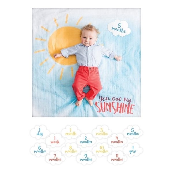Muselina Milestone  pentru fotografii - Lulujo You are my sunshine