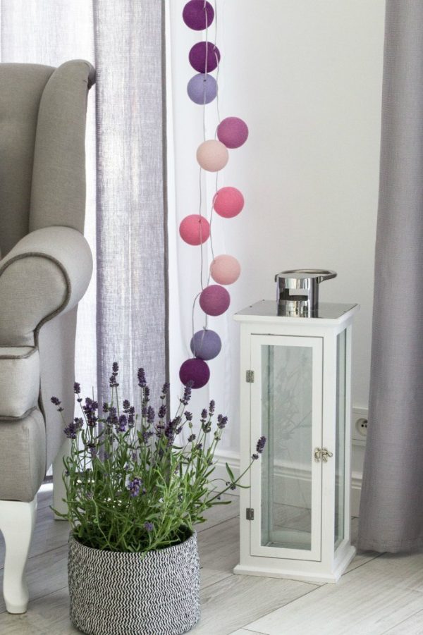 Ghirlanda luminoasa electrica cu becuri si bile din bumbac - Light Berry 35 lumini - imagine 3