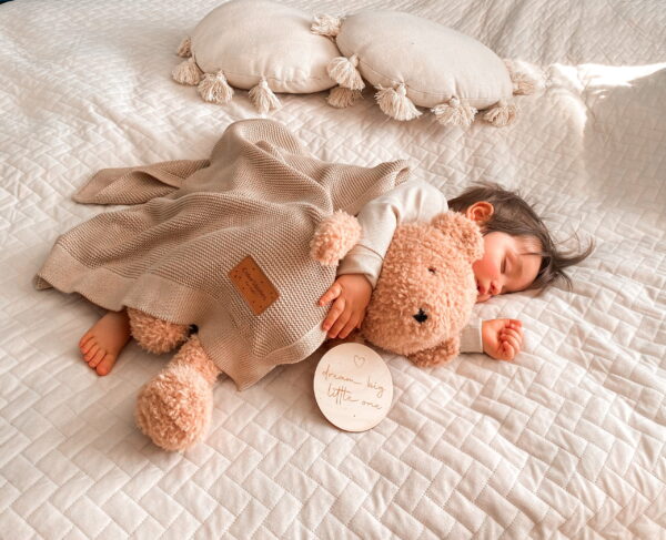 Paturica Bebe bambus Clasic - Cappuccino - imagine 3
