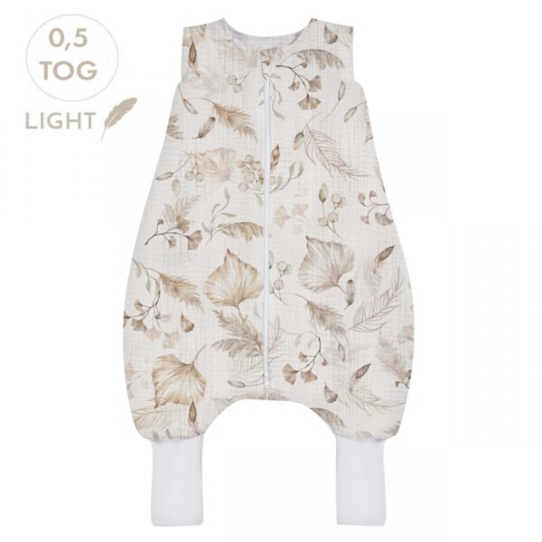 Sac de dormit cu picioare Muselina Bumbac Light S 12-36 luni - Boho 0.5 TOG - imagine 2