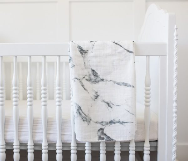 Muselina Swaddle Bambus / Bumbac 120x120 cm - Marmura - imagine 5
