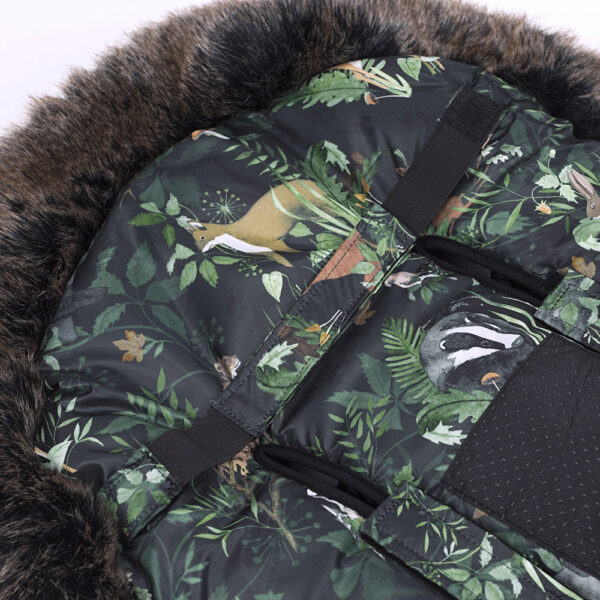 Sac de iarna copii carucior / sanie impermeabil Premium BIG 12-36 luni - Mystery of Flowers Uni - imagine 10