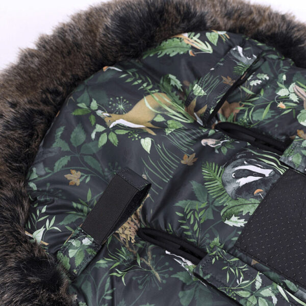 Sac de iarna copii carucior / sanie impermeabil Premium BIG 12-36 luni - Mystery of Flowers Uni - imagine 8
