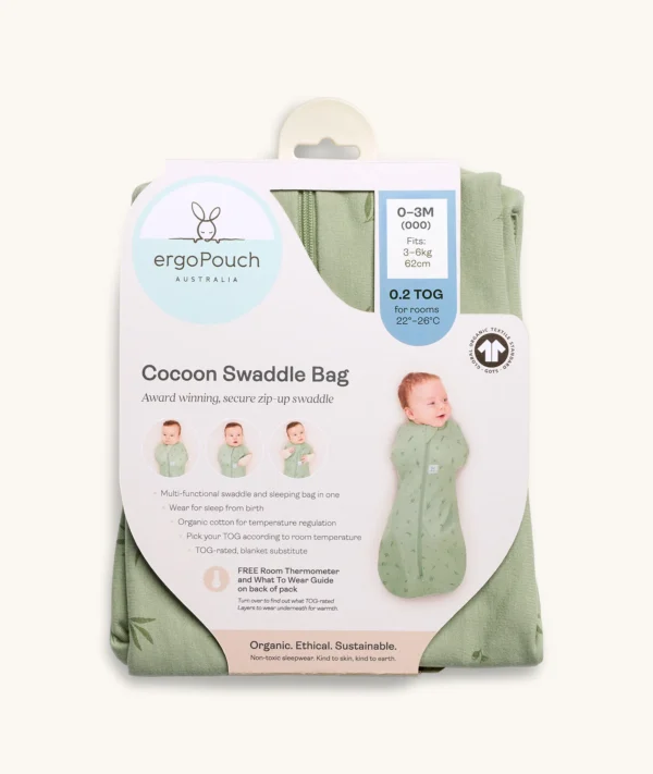 Saculet Swaddle Cocoon infasat Bebe Bumbac 0-3 luni - 1.0 Tog Parada Savannah ErgoPouch - imagine 13