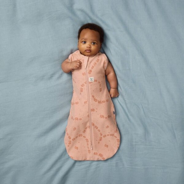 Saculet Swaddle Cocoon infasat Bebe Bumbac 0-3 luni - 1.0 Tog Parada Elefanti ErgoPouch - imagine 8