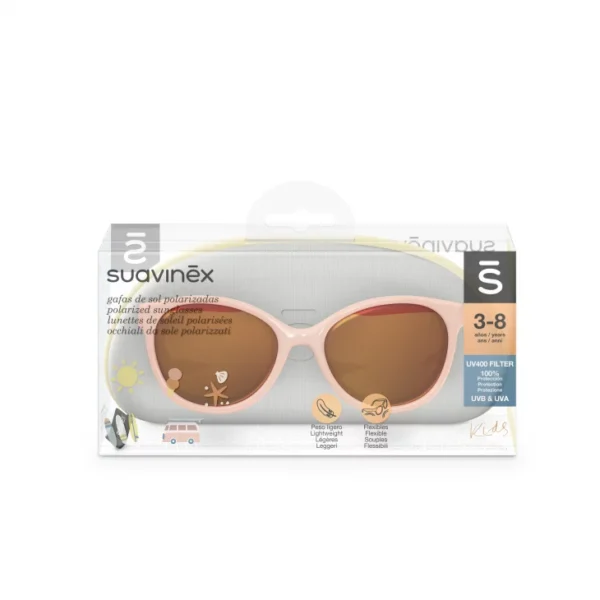 Ochelari de soare POLARIZATI 3-8 ani Roz protecție 100% împotriva razelor UVB și UVA Baby Suavinex - imagine 2