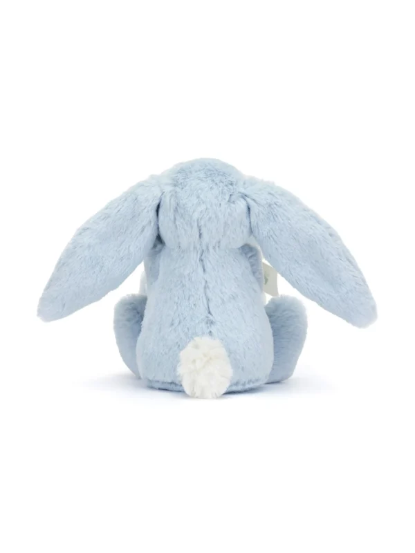 Paturica Doudou comforter bebelusi  - Iepuras Bashful Baby Blue Jellycat - imagine 2