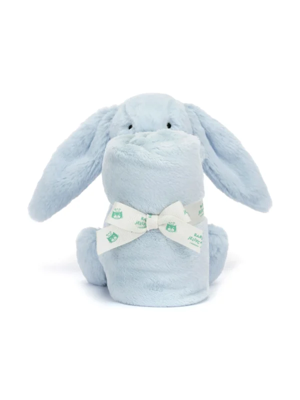 Paturica Doudou comforter bebelusi  - Iepuras Bashful Baby Blue Jellycat - imagine 4