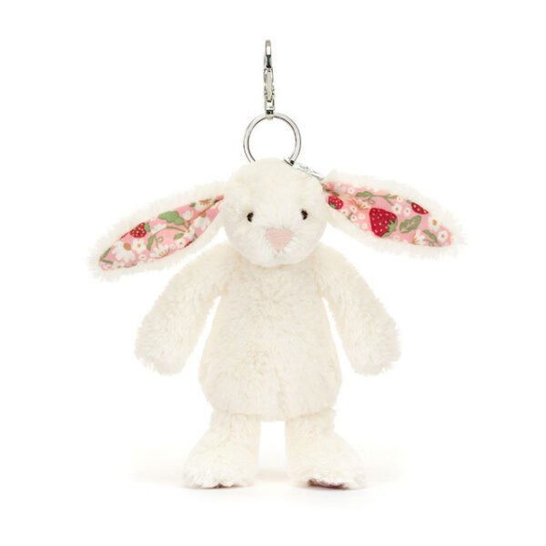 Breloc Jellycat - Blossom Cream Bunny 'Berry' Bag Charm