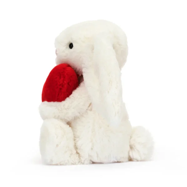 Iepuras Jellycat Bashful Red Love Heart Bunny 18 cm - imagine 2