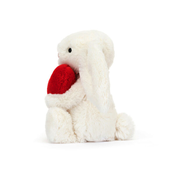 Iepuras Jellycat Bashful Red Love Heart Bunny 31 cm - imagine 4