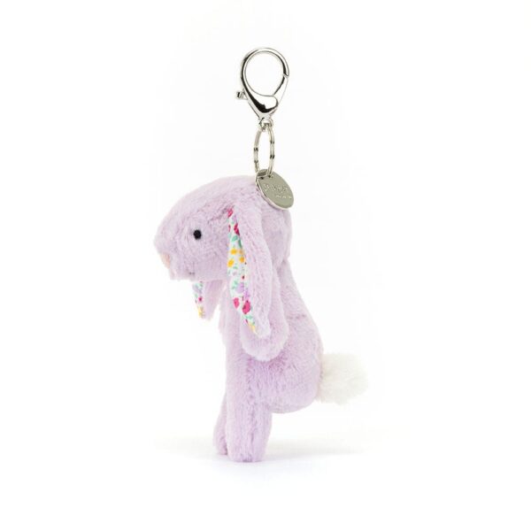 Breloc Jellycat - Bunny Bag Charm Viola Floral - imagine 3