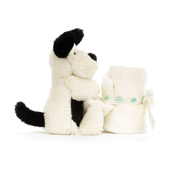 Paturica Doudou comforter bebelusi  - Bashful Black & Cream Puppy  Jellycat - imagine 5