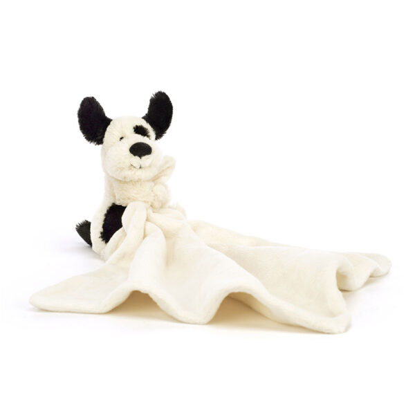 Paturica Doudou comforter bebelusi  - Bashful Black & Cream Puppy  Jellycat - imagine 3