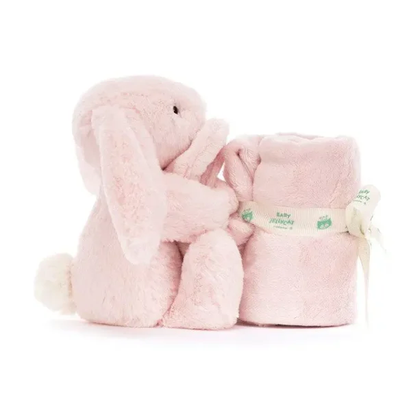 Paturica Doudou comforter bebelusi  - Iepuras Bashful Pink  Jellycat - imagine 3