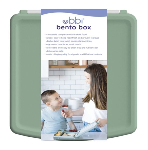 Caserola Lunchbox Bento copii- Ubbi Sage - imagine 2