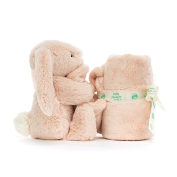 Paturica Doudou comforter bebelusi  - Iepuras Bashful Blush Jellycat - imagine 4