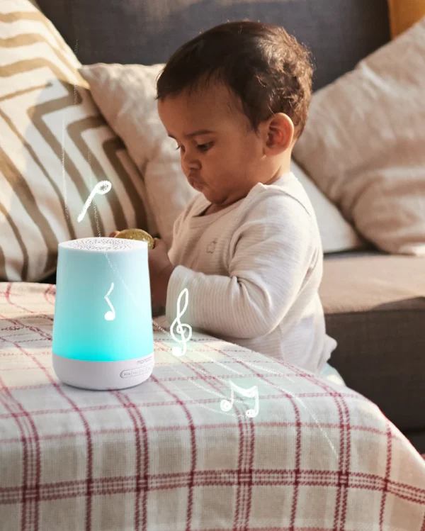 Dispozitiv SMART cu acumulator 2 in 1 Lampa de veghe si Aparat Sunete  White Noise - Control Mobil Baby Momcozy - imagine 3