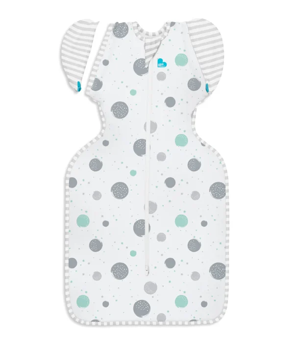 Saculet Swaddle UP Brate sus Detasabile infasat Bebe Bumbac Tranzitie 3-6 Luni 6-8.5 Kg - 0.2 TOG White LOVETODREAM M - imagine 2