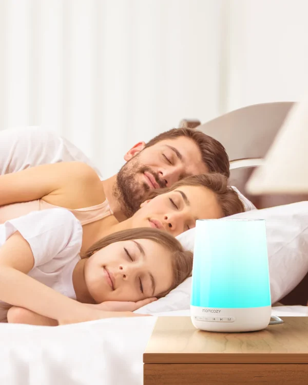 Dispozitiv SMART cu acumulator 2 in 1 Lampa de veghe si Aparat Sunete  White Noise - Control Mobil Baby Momcozy - imagine 4