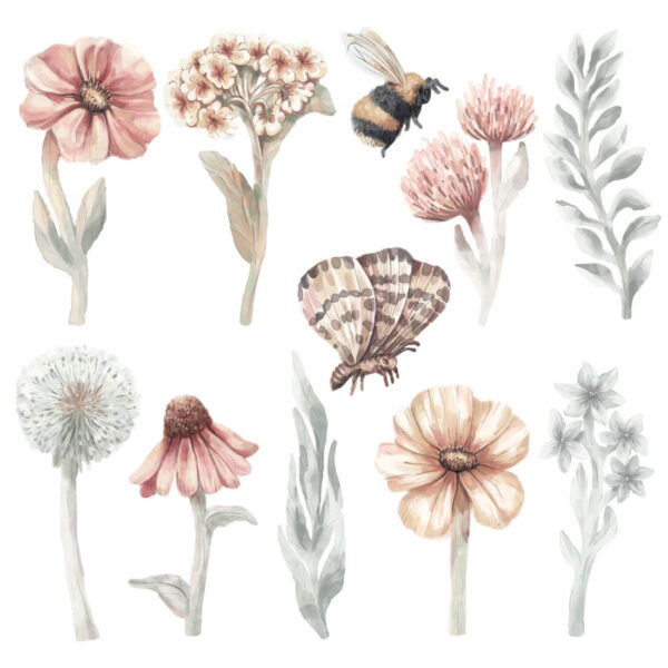 Set Sticker camera copii  - Wildflowers set I