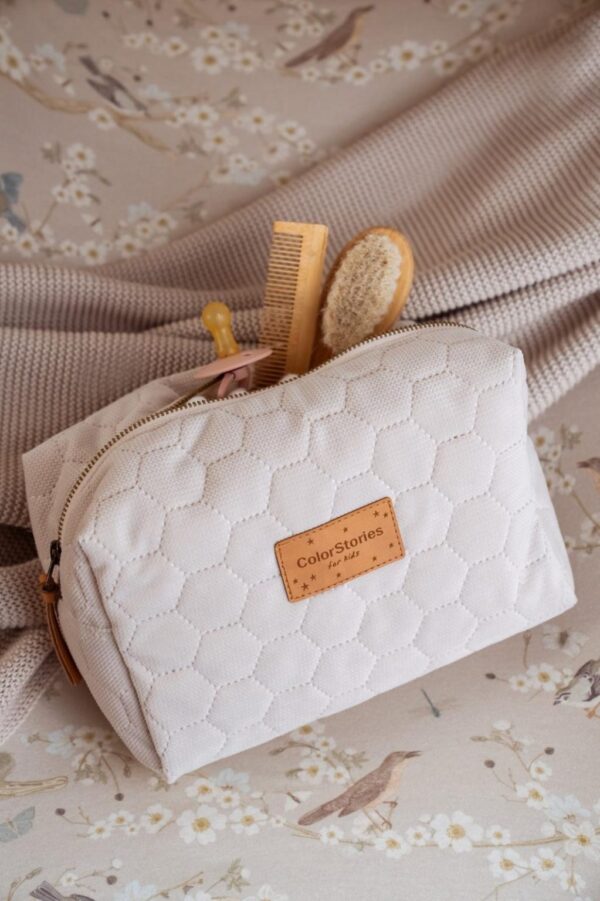 Geanta cosmetice / accesorii - Velvet Beige M 23x18 - imagine 3