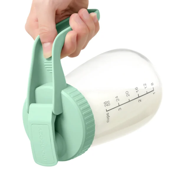 Container Borcan de sticla pentru stocare lapte matern sau pregătirea formulei- Verde Momcozy - imagine 2