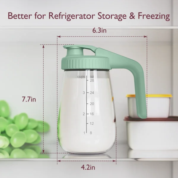 Container Borcan de sticla pentru stocare lapte matern sau pregătirea formulei- Verde Momcozy - imagine 6