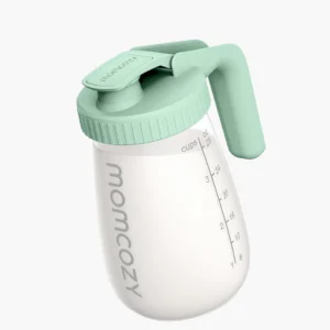 Container Borcan de sticla pentru stocare lapte matern sau pregătirea formulei- Verde Momcozy