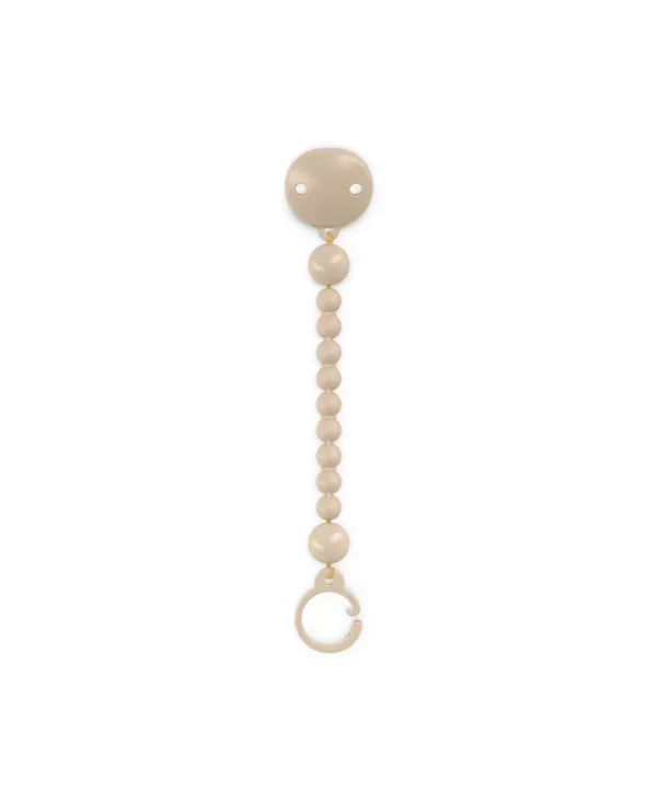 Lantisor suzeta cu clips din silicon - ESSENCE Beige