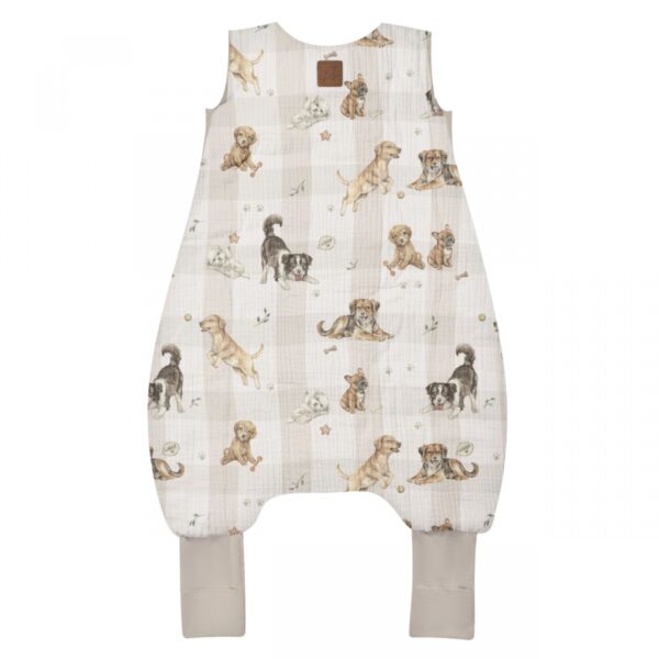 Sac de dormit cu picioare Muselina  Bumbac Light XS 6-12 luni - Catelusi 0.5 TOG - imagine 2