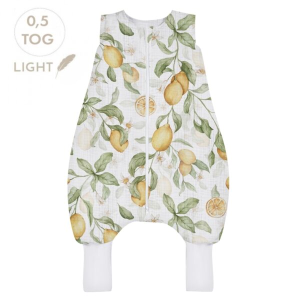 Sac de dormit cu picioare Muselina  Bumbac Light S 1-3 ani- Lamai 0.5 TOG - imagine 2