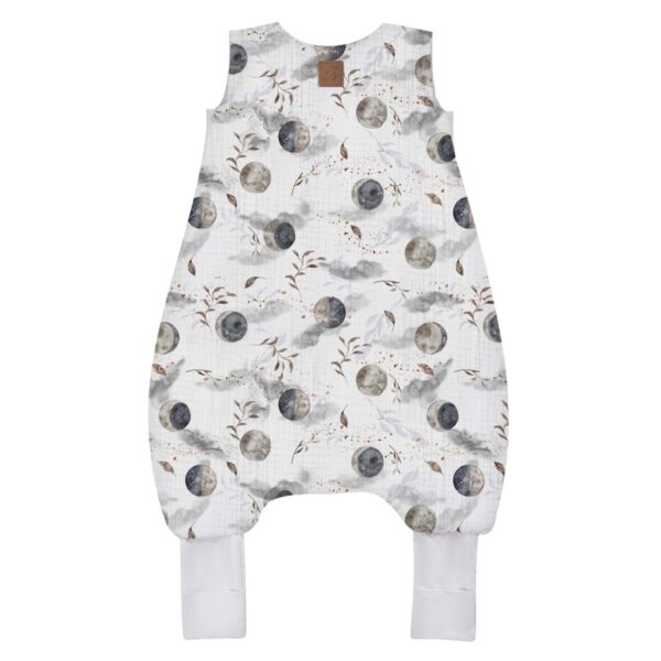 Sac de dormit cu picioare Muselina  Bumbac Light XS 6-12 luni - Moonlight 0.5 TOG - imagine 3