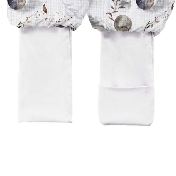 Sac de dormit cu picioare Muselina  Bumbac Light XS 6-12 luni - Moonlight 0.5 TOG - imagine 4