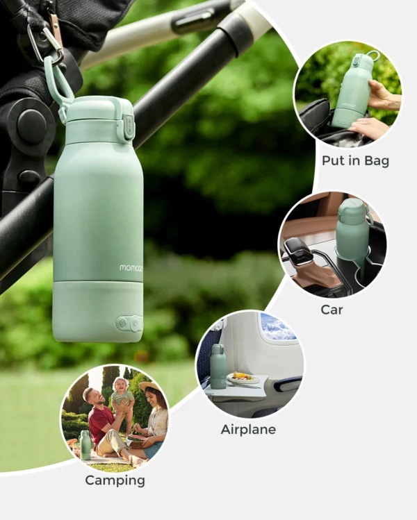 Încalzitor Portabil Super Rapid lapte matern și apă, pentru călătorii - 500 ml Momcozy - imagine 5