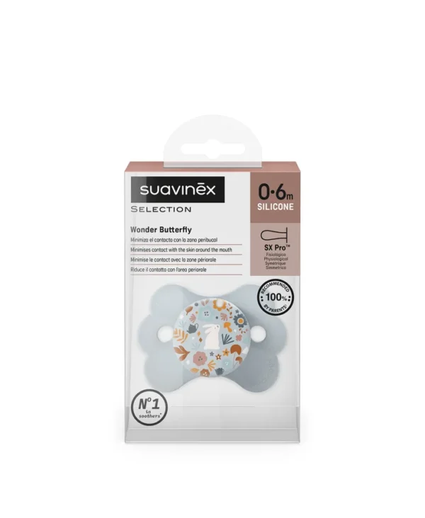 SUZETA FIZIOLOGICA SX PRO 0-6 LUNI WONDERLAND BUTTERFLY LIBERTY ALBASTRU SUAVINEX - imagine 3