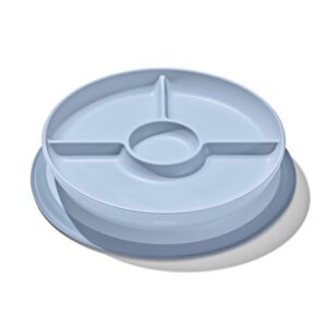 Farfurie compartimentata cu ventuza  -  Stick & Stay Oxo Blue  6+