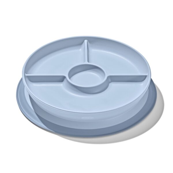 Farfurie compartimentata cu ventuza  -  Stick & Stay Oxo Blue  6+