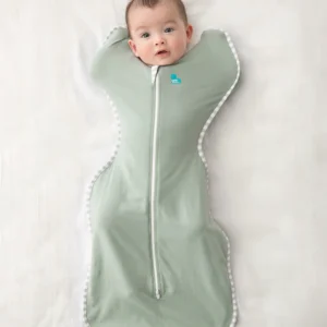Saculet Swaddle UP Brate sus infasat Bebe Bumbac Nou-nascut 0-2 Luni 3.5-6 Kg - 0.2 TOG Vara Olive LOVETODREAM S