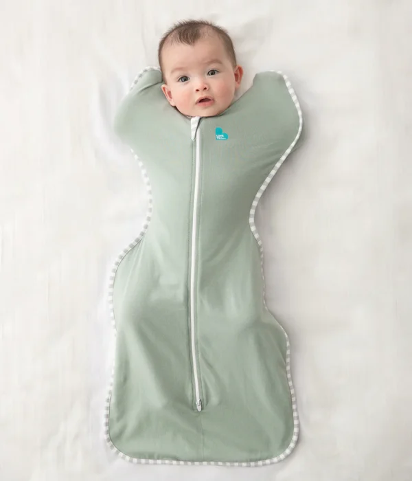 Saculet Swaddle UP Brate sus infasat Bebe Bumbac Nou-nascut 3-6 Luni 6-8.5 Kg - 0.2 TOG Vara Olive LOVETODREAM S