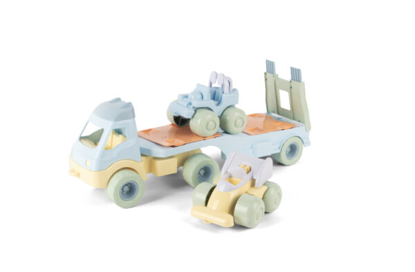 Camion cu trailer pentru transport 2 masini  - Pastel Dantoy