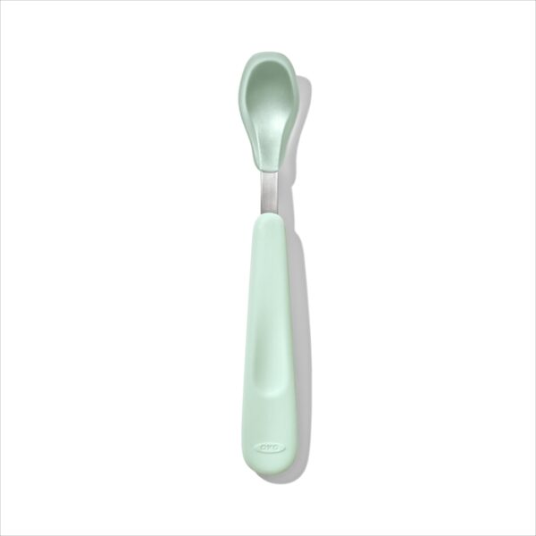 Lingurita silicon cu etui- Oxo On the Go Sage Green 6+ - imagine 4